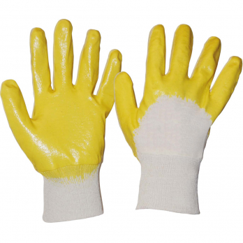 Перчатки нитриловые (желтые)