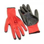 Перчатки нейлоновые с нитриловым покрытием, красный/черный, XL(10)